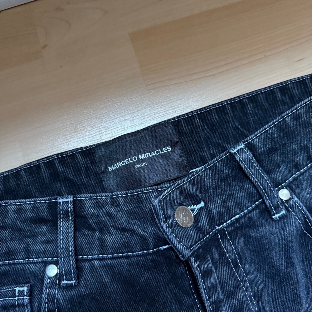 Black Cargo Pants Slim Fit - Picture 2 of 4